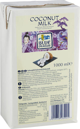 Kokosmjölk krämig 17%