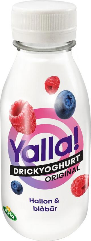 Yalla Drickyoghurt Hallon och Blåbär 0,5%