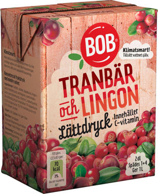 Lättdryck Lingon & Tranbär 1+4