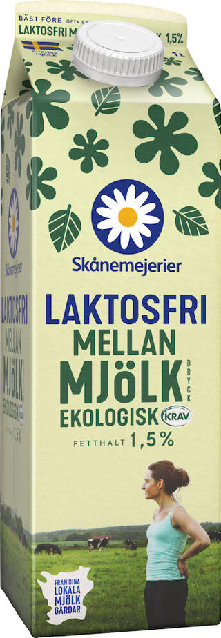 Mellanmjölkdryck 1,5% Laktosfri EKO KRAV