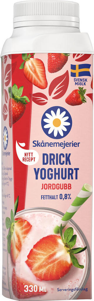 Drickyoghurt Jordgubb med Mindre Socker 0,5%