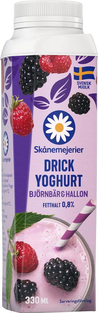 Drickyoghurt Björnbär och Hallon 0,8%