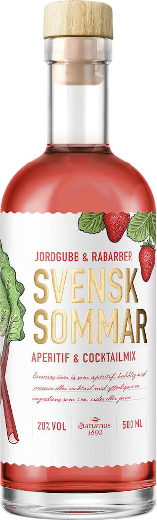 Svensk Sommar Jordgubb Rabarber