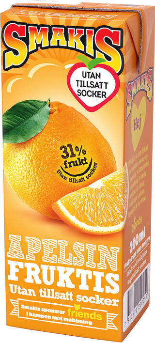 Fruktis Apelsin Utan Tillsatt Socker