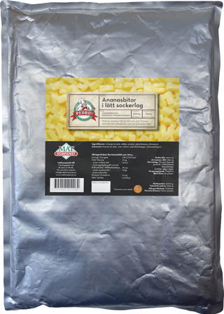 Ananasbitar i Sockerlag