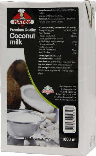 Kokosmjölk 17-18%