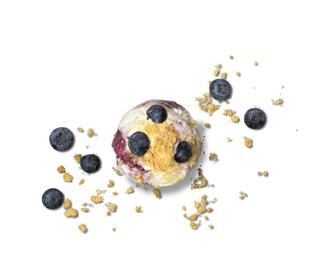 Glass Blåbärscheesecake