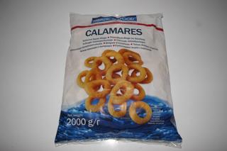 Bläckfiskringar Panerade