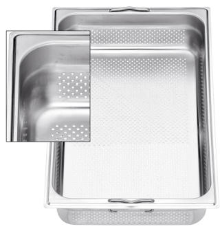 Kantin Perforerad med Handtag Rostfri GN 2/3x100mm