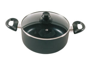 Kittel med glaslock induktion aluminium nonstick
22cm, h11,5cm, 3,5L