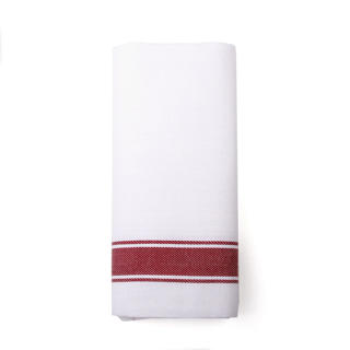 John Servetthandduk Vit med Röd Rand 50x70cm
