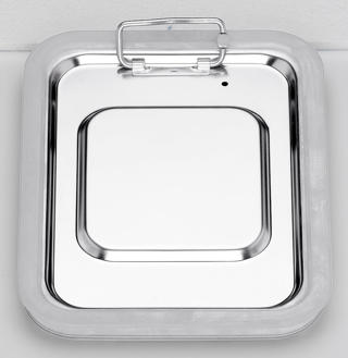 Lock med Hermetisk Tätning Rostfri GN 1/2