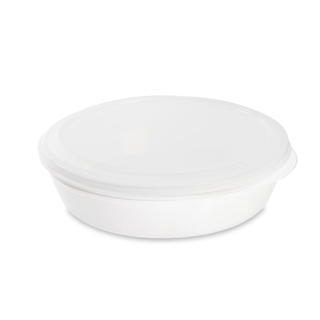 Matlåda rund vit Ø19,5 h5,5cm 1,1l
