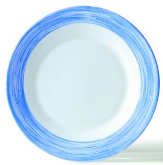 Brush Tallrik Djup Opalglas Blå Ø22,5cm