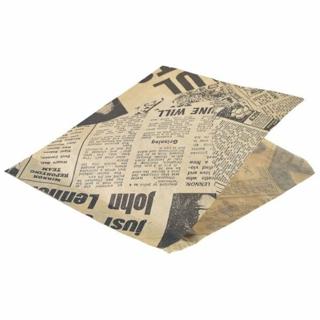 Hamburgerficka Papper+PE News brun 17,5x17,5cm
1000-pack
