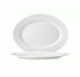 Trianon Fat Ovalt Opalglas 22cm