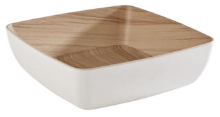 Frida Skål Melamin Svart/Trämönstrad
25x25x7,5cm 2,65L