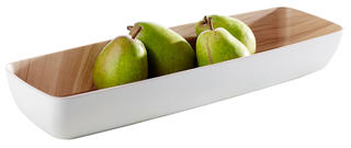 Frida Skål Vit/Trämönstrad Melamin GN 2/4 3,65L