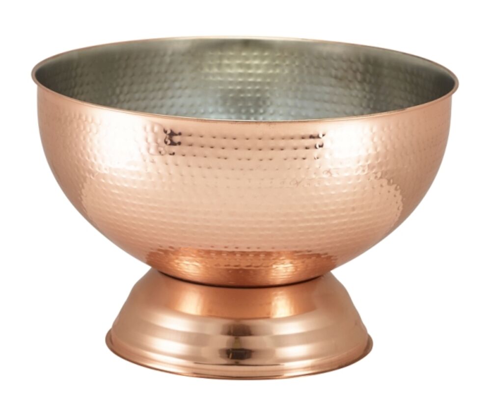 Champagnekylare rostfri med hamrad
kopparplätering Ø38cm h23cm