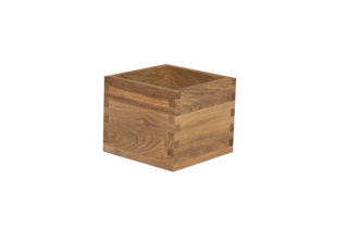 Besticklåda Ek L 12cm H 10cm