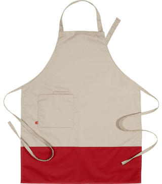 Bröstlappsförkläde Mörkröd