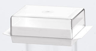 Knäckebrödskrin Plast Vit 23x13x7,5cm 80cl