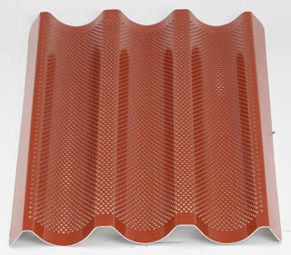 Bakplåt 3 Rännor Gummisilikon Röd GN 1/1