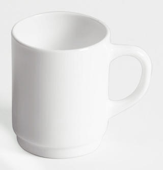 Mugg Stapelbar Glas Vit 25cl