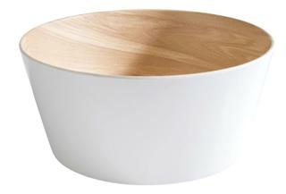 Frida Skål Melamin Vit/Trämönstrad Ø22cm
H10,5cm 2,2L